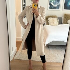 Zara basic faux suede cream XS